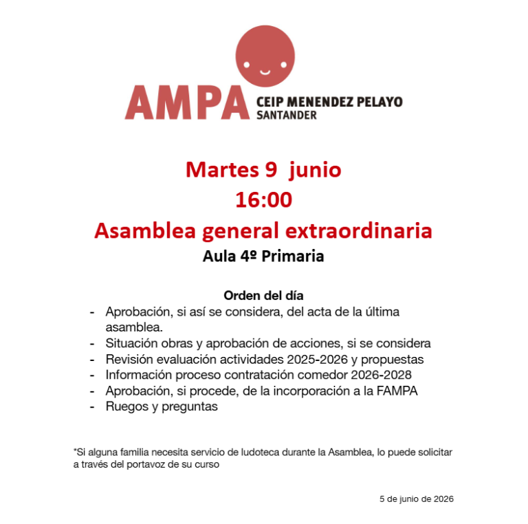 Asamblea General Extraordinaria – Junio 2026